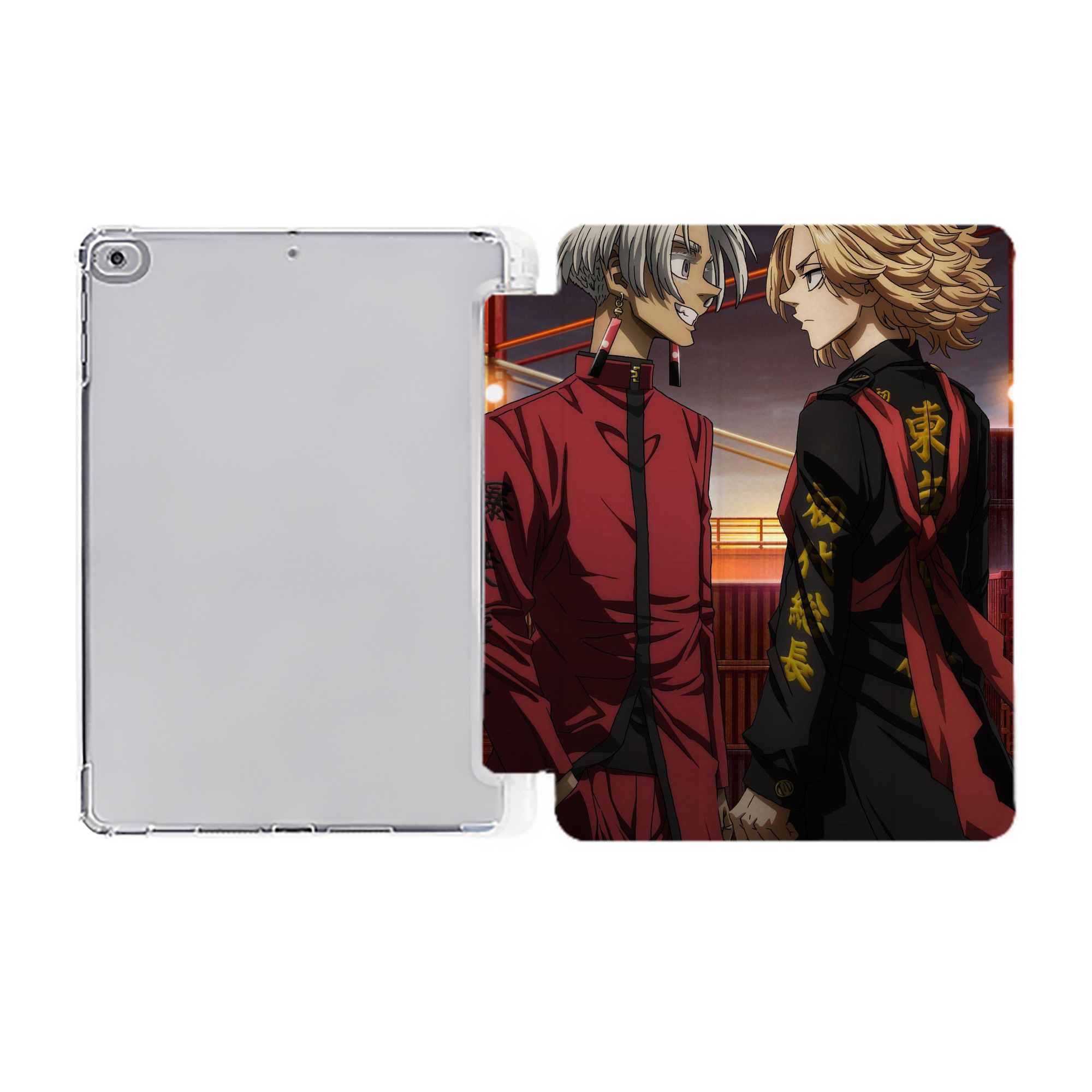 （画像用） 東京リベンジャーズ Tokyo Revengers IPad ケース ペン収納付き 三つ折りスタンド PUレザー×シリコン 対応機種9.5/10.5/10.9インチ
